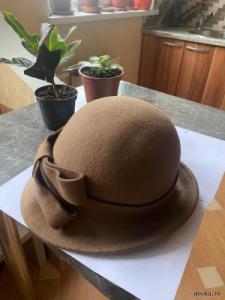 Элегантная женская шерстяная шляпа с полями – новая